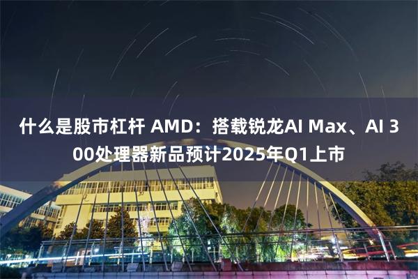 什么是股市杠杆 AMD：搭载锐龙AI Max、AI 300处理器新品预计2025年Q1上市